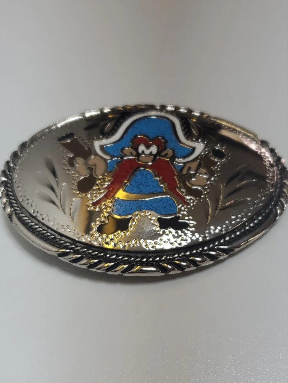 Vintage Looney Tunes Yosemite Sam Handcrafted Belt Buckle 1988